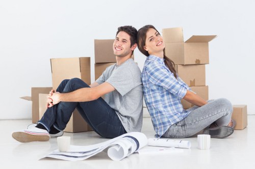Commercial office removal service in Catford with desks and equipment