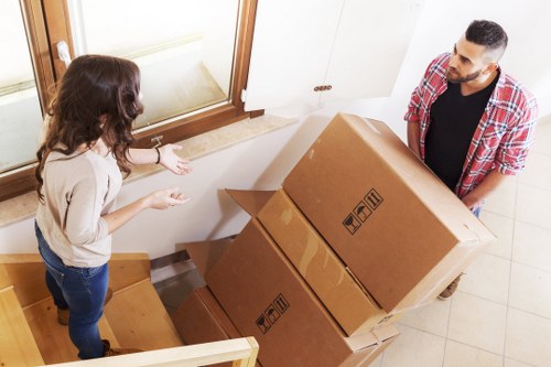Preparing belongings for a Catford moving van