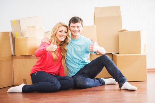 Careful unpacking and room organisation in a Catford property