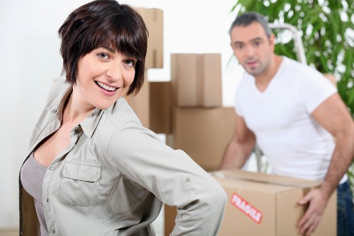 Catford removals van handling furniture and boxes