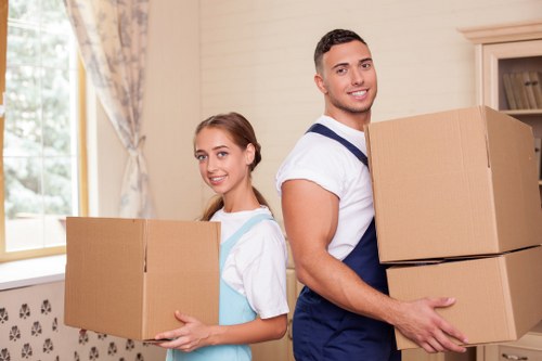 Local removal van loaded with furniture for a Catford move
