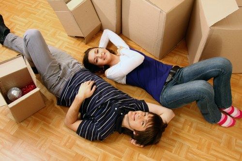 Local moving team at a Catford property entrance
